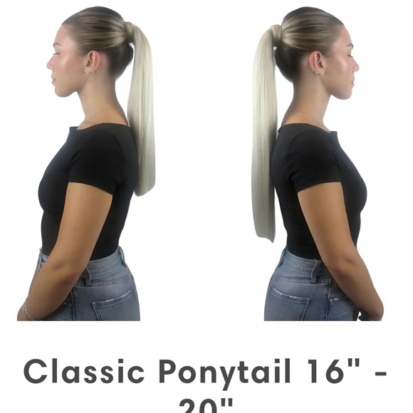 24" Remy Real Human Hair Pony Tail - Picture 1 of 12